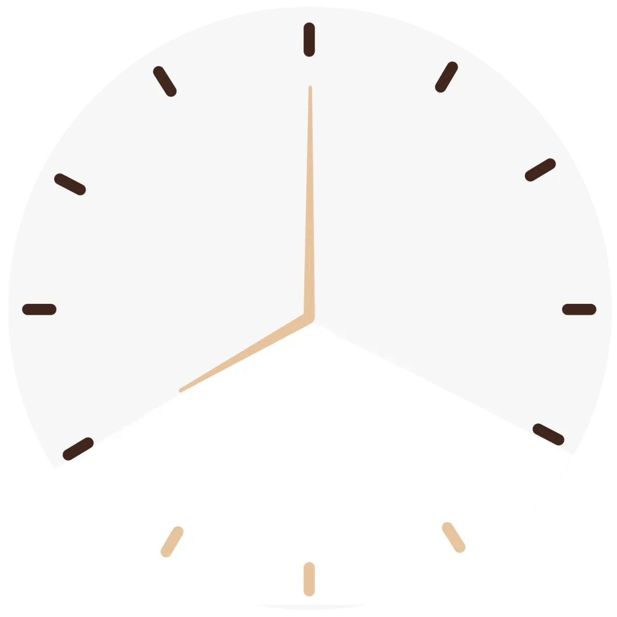 Minimalist wall clock with simple design elements.